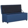 Banc avec compartiment de rangement 116 cm Bleu Polyester 