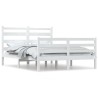 Cadre de lit sans matelas bois de pin massif 140x200 cm blanc 