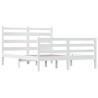 Cadre de lit sans matelas bois de pin massif 140x200 cm blanc 