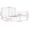 Cadre de lit sans matelas bois de pin massif 140x200 cm blanc 