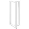 Pieds de table de bar en T, 2 pièces, blanc, 60 x 35 x (110-111) cm, acier 