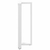 Pieds de table de bar en T, 2 pièces, blanc, 60 x 35 x (110-111) cm, acier 