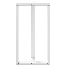Pieds de table de bar en T, 2 pièces, blanc, 60 x 35 x (110-111) cm, acier 