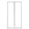 Pieds de table de bar en T, 2 pièces, blanc, 60 x 35 x (110-111) cm, acier 