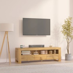 Meuble TV 110x30x35 cm Bois de teck solide 