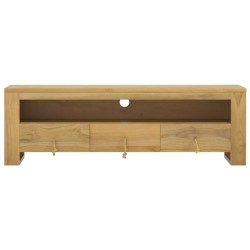 Meuble TV 110x30x35 cm Bois de teck solide 