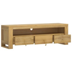 Meuble TV 110x30x35 cm Bois de teck solide 