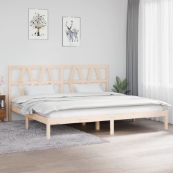 Cadre de lit sans matelas bois massif 200x200 cm 