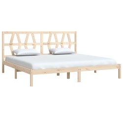 Cadre de lit sans matelas bois massif 200x200 cm 