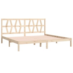 Cadre de lit sans matelas bois massif 200x200 cm 