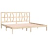 Cadre de lit sans matelas bois massif 200x200 cm 