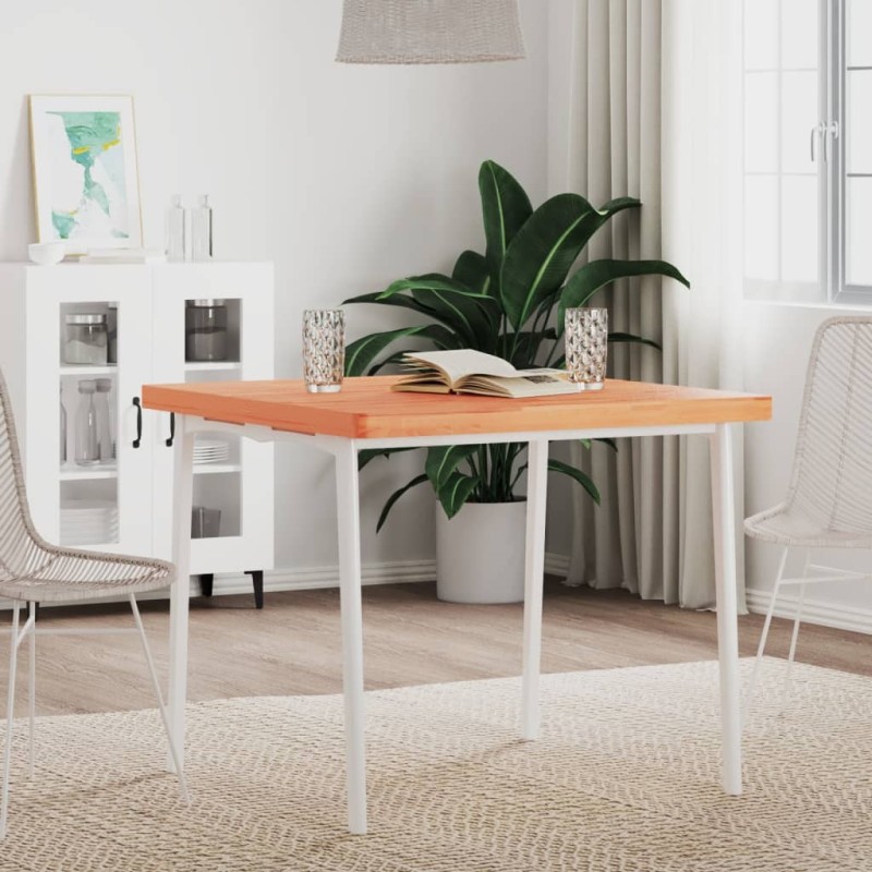 Dessus de table 80x80x4 cm carré bois massif de hêtre 