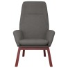 Chaise de relaxation avec repose-pied Gris clair Tissu 