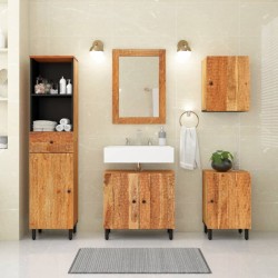 Armoire de salle de bain 38x33x160 cm bois massif d'acacia 