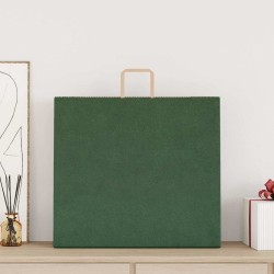 Sacs en papier 250 pcs avec poignées vert 54x15x49 cm 