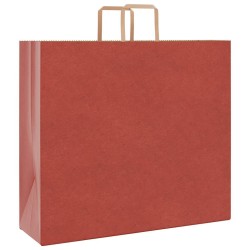 Sacs en papier 250 pcs avec poignées rouge 54x15x49 cm 