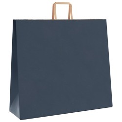 Sacs en papier 250 pcs avec poignées bleu 54x15x49 cm 