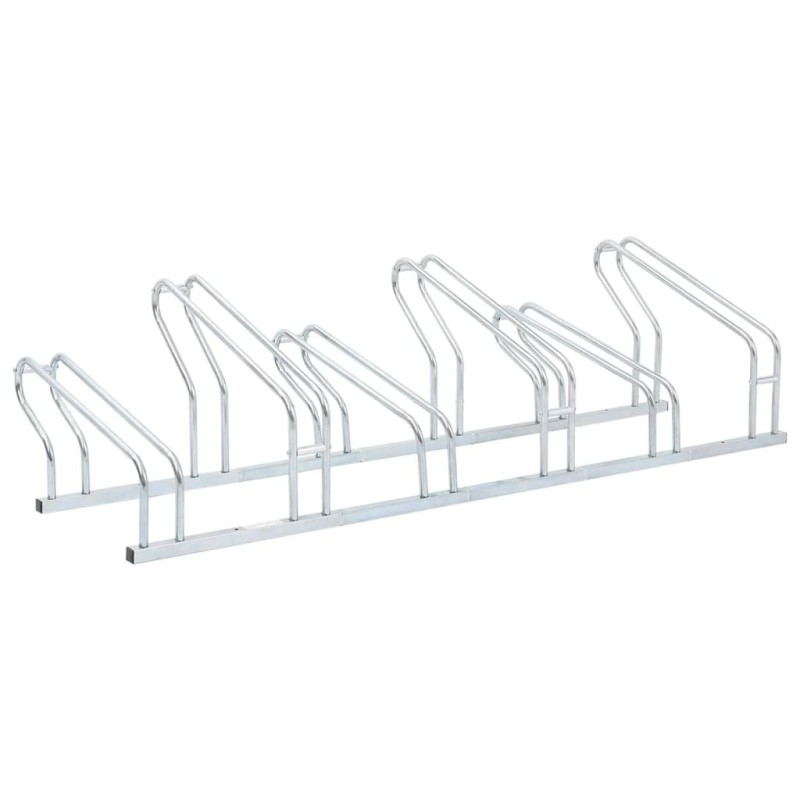 Support de vélo au sol autoportant pour 6 vélos acier galvanisé 