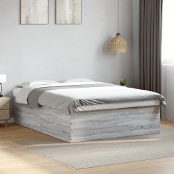 Cadre de lit sans matelas sonoma gris 150x200 cm 