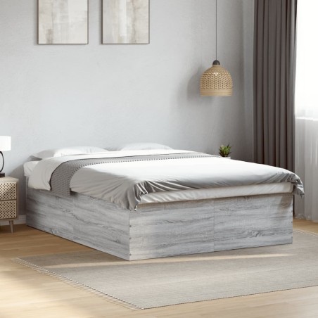 Cadre de lit sans matelas sonoma gris 150x200 cm 