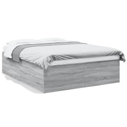 Cadre de lit sans matelas sonoma gris 150x200 cm 