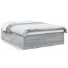 Cadre de lit sans matelas sonoma gris 150x200 cm 