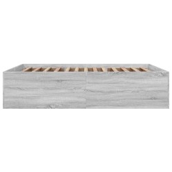 Cadre de lit sans matelas sonoma gris 150x200 cm 