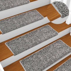 Tapis d'escalier 10 pcs 65x21x4 cm Gris 