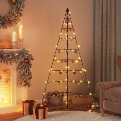 Arbre de Noël en métal pour décoration noir 180 cm 