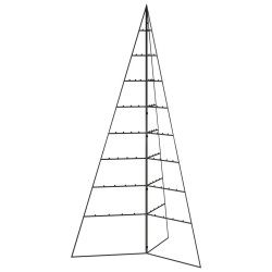 Arbre de Noël en métal pour décoration noir 180 cm 