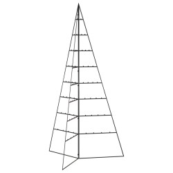 Arbre de Noël en métal pour décoration noir 180 cm 