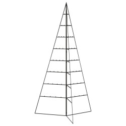 Arbre de Noël en métal pour décoration noir 180 cm 