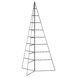 Arbre de Noël en métal pour décoration noir 180 cm 