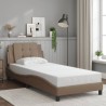 Cadre de lit sans matelas cappuccino 100x200 cm similicuir 