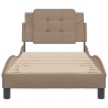 Cadre de lit sans matelas cappuccino 100x200 cm similicuir 