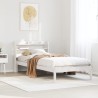 Cadre de lit sans matelas blanc 90x200 cm bois de pin massif 