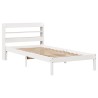 Cadre de lit sans matelas blanc 90x200 cm bois de pin massif 
