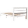 Cadre de lit sans matelas blanc 90x200 cm bois de pin massif 