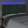 Tête de lit à LED Vert foncé 160x5x118/128 cm Velours 