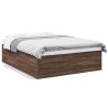 Cadre de lit sans matelas chêne marron 150x200 cm 