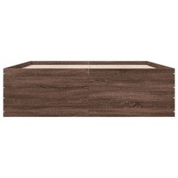 Cadre de lit sans matelas chêne marron 150x200 cm 