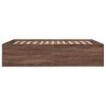 Cadre de lit sans matelas chêne marron 150x200 cm 