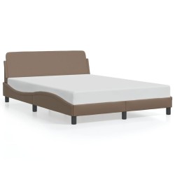 Cadre de lit sans matelas cappuccino 140x190 cm similicuir 