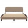 Cadre de lit sans matelas cappuccino 140x190 cm similicuir 
