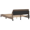 Cadre de lit sans matelas cappuccino 140x190 cm similicuir 