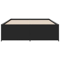 Cadre de lit sans matelas noir 140x190 cm 