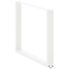 Pieds de table à manger en U 2 pièces Blanc 100 x (72-73) cm Acier 