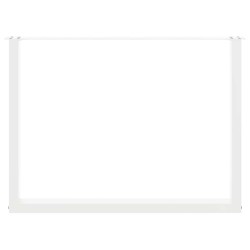 Pieds de table à manger en U 2 pièces Blanc 100 x (72-73) cm Acier 