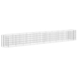 Lit surélevé à gabion Fer galvanisé 400x50x50 cm 
