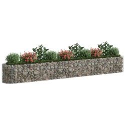 Lit surélevé à gabion Fer galvanisé 400x50x50 cm 